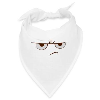 Beleidigt Cartoon - Bandana - Weiß - Vorne
