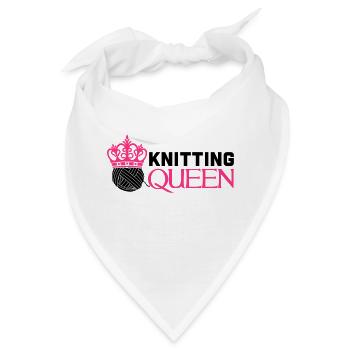 Knitting queen - Bandana - Weiß - Vorne