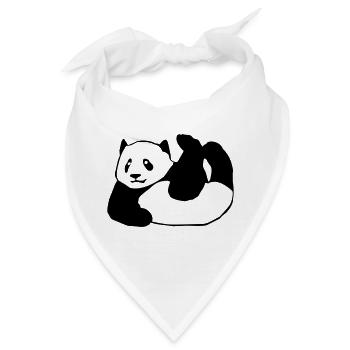 Panda, Bär,Tier, - Bandana - Weiß - Vorne