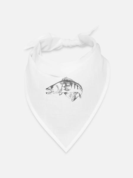 pike-perch - Bandana - white - Front