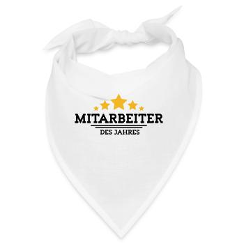 mitarbeiter des Jahres - Bandana - Weiß - Vorne