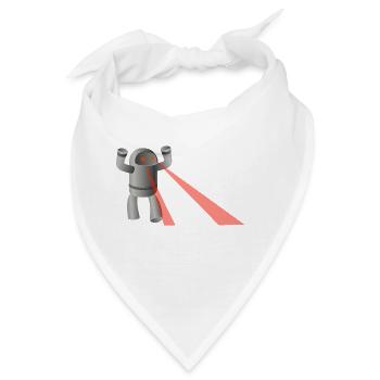 Roboter - Bandana - Weiß - Vorne