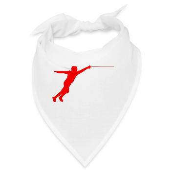 fencing fechten floret sword parry samurai3 - Bandana - Weiß - Vorne