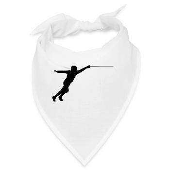 fencing fechten floret sword parry samurai6 - Bandana - Weiß - Vorne