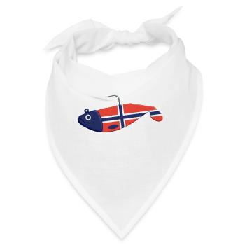 Gummifisch Big Norwegen - Bandana - Weiß - Vorne