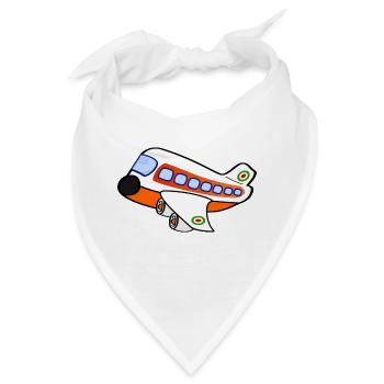 airplane aeroplane flugzeug heissluftballon air ba - Bandana - Weiß - Vorne