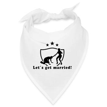 Let´s get married! - Bandana - Weiß - Vorne