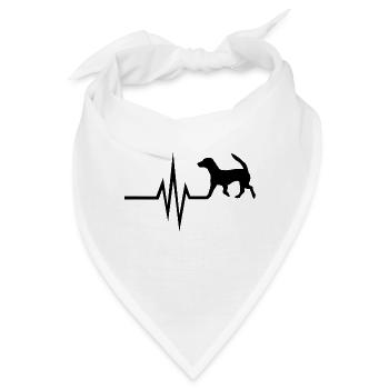 Mein Herz schlägt für Hunde Jack Russell Terrier - Bandana - Weiß - Vorne