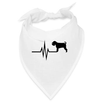 Mein Herz schlägt für Hunde - Zwergschnauzer Hund - Bandana - Weiß - Vorne