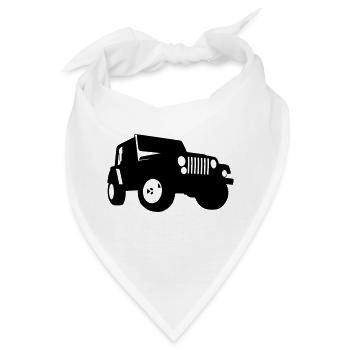 Jeep - Geländewagen - Bandana - Weiß - Vorne