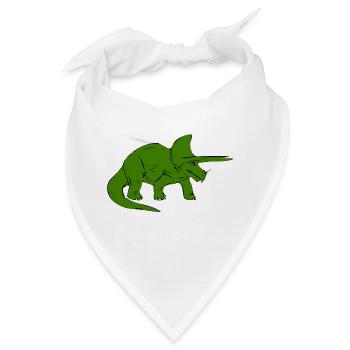 Dinosaurier Shirt für Kinder und Jugendliche - Bandana - Weiß - Vorne