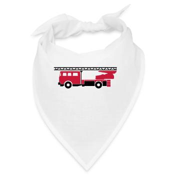 Feuerwehrauto (fire engine) - Bandana - Weiß - Vorne