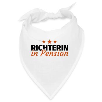 Richterin Pension Ruhestand Rente - Bandana - Weiß - Vorne
