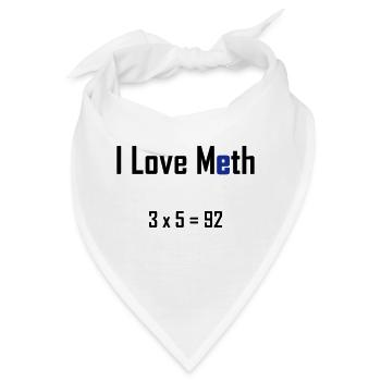 i love meth - Bandana - Weiß - Vorne