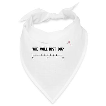 Wie voll Bist du? Abschlussfeier - Bandana - Weiß - Vorne