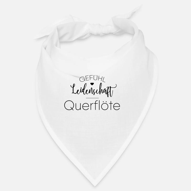 Querflöte Instrument Geschenk - Bandana - Weiß