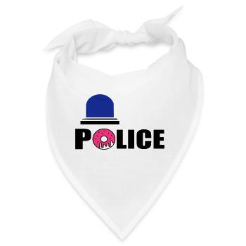 Polizei d - Bandana - Weiß - Vorne