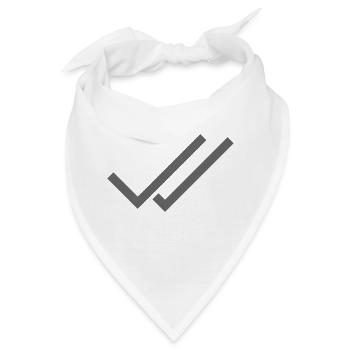 Whats App Haken Grau Doppelt - Bandana - Weiß - Vorne