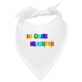 All Colors Are Beautiful - acab - Bandana - Weiß - Vorne