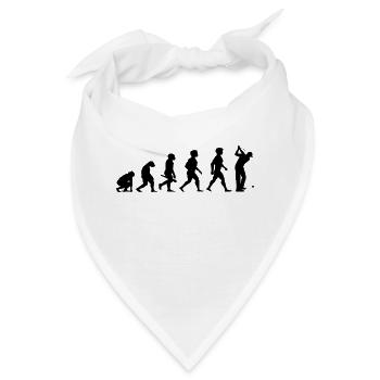 Evolution Golf Golfer Golfspieler Golfplatz - Bandana - Weiß - Vorne