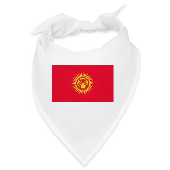 Kirgisistan-Flagge - Bandana - Weiß - Vorne