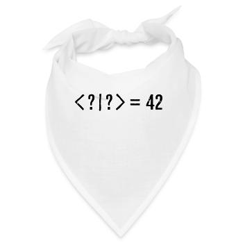 Beste Quantum Joke Ever: Bra-Ket = 42 (Grunge) - Bandana - Weiß - Vorne
