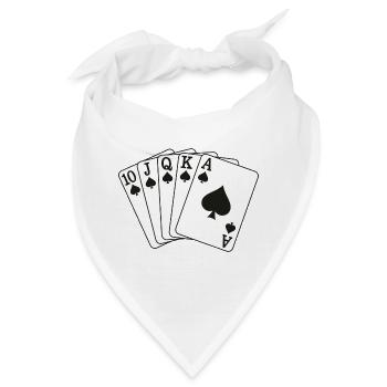 Royal Flush - Bandana - Weiß - Vorne