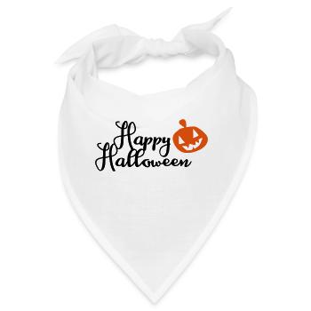 Grusel Kürbis - Bandana - Weiß - Vorne