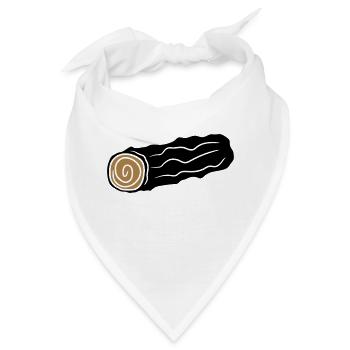 baumstamm holz stock feuerholz huette holzscheit r - Bandana - Weiß - Vorne