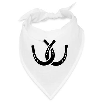 Hufeisen - Bandana - Weiß - Vorne
