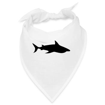 Hai Haifisch - Bandana - Weiß - Vorne