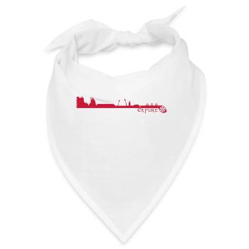 Erfurt Skyline - Bandana - Weiß - Vorne