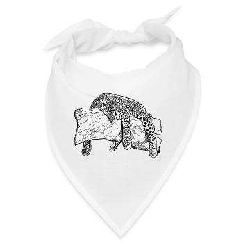Leopard - Bandana - Weiß - Vorne