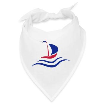 Segelboot - Bandana - Weiß - Vorne