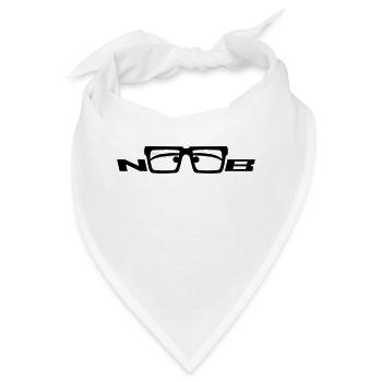 Noob Glasses Face Comic Nerd - Bandana - Weiß - Vorne