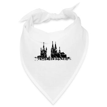UBI BENE IBI COLONIA Köln Skyline Spruch - Bandana - Weiß - Vorne