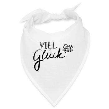 Viel Glück - Bandana - Weiß - Vorne