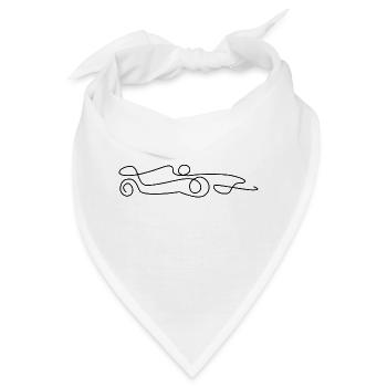 Rennauto - Bandana - Weiß - Vorne