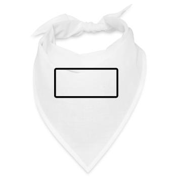 Form Symbol Quadratisch Oval Rund Fertigen Passt - Bandana - Weiß - Vorne