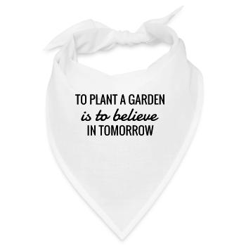 Garden - Gardener - Gardening - Green - Nature - Bandana - Weiß - Vorne