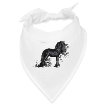 Süßes Friesenpferd - Bandana - Weiß - Vorne