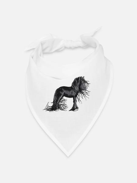 Sweet Friesian Horse - Bandana - white