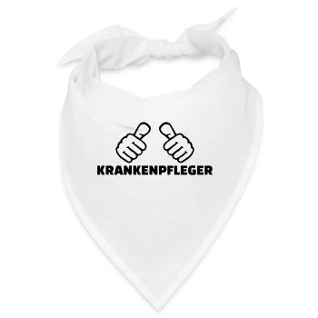 Krankenpfleger - Bandana - Weiß - Vorne