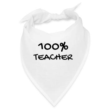 Lehrer / Professor / Schule / Lehrerin / Kind - Bandana - Weiß - Vorne