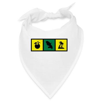 martinique / 972 / Frankreich / Karibik - Bandana - Weiß - Vorne