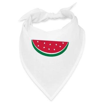 Melonen Scheibe Design - Bandana - Weiß - Vorne