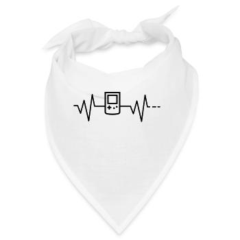 Herzschlag Retro Gaming Retrogaming Game Boy Color - Bandana - Weiß - Vorne