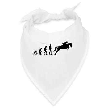 Evolution Reiten - Pferd - Reiter - Reiterin - Bandana - Weiß - Vorne