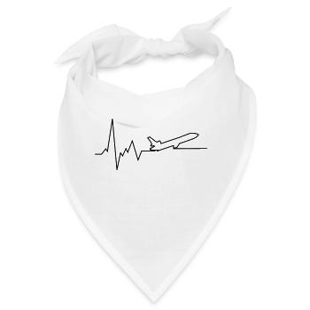 herzschlag jet - Bandana - Weiß - Vorne