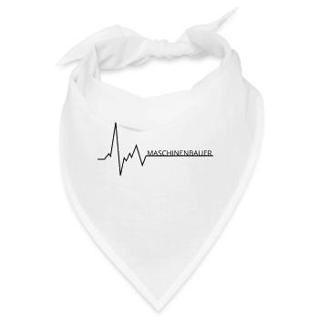 herzschlag maschinenbauer - Bandana - Weiß - Vorne